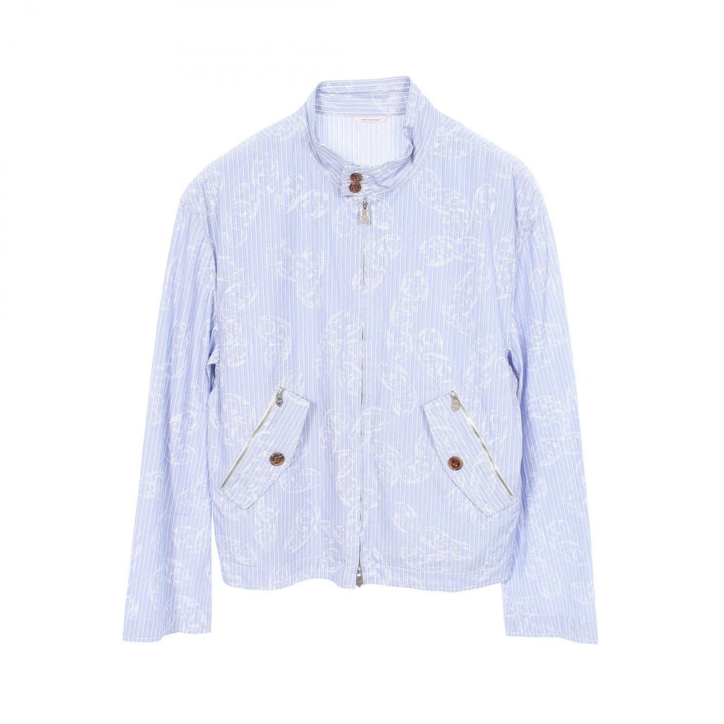 Hermes Chaine D'ancre Striped Zip Up Jacket
