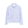 Hermes Chaine D'ancre Striped Zip Up Jacket