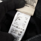 Hermes Denim Pants Clou de Selle Series Button Black Cotton — view 4