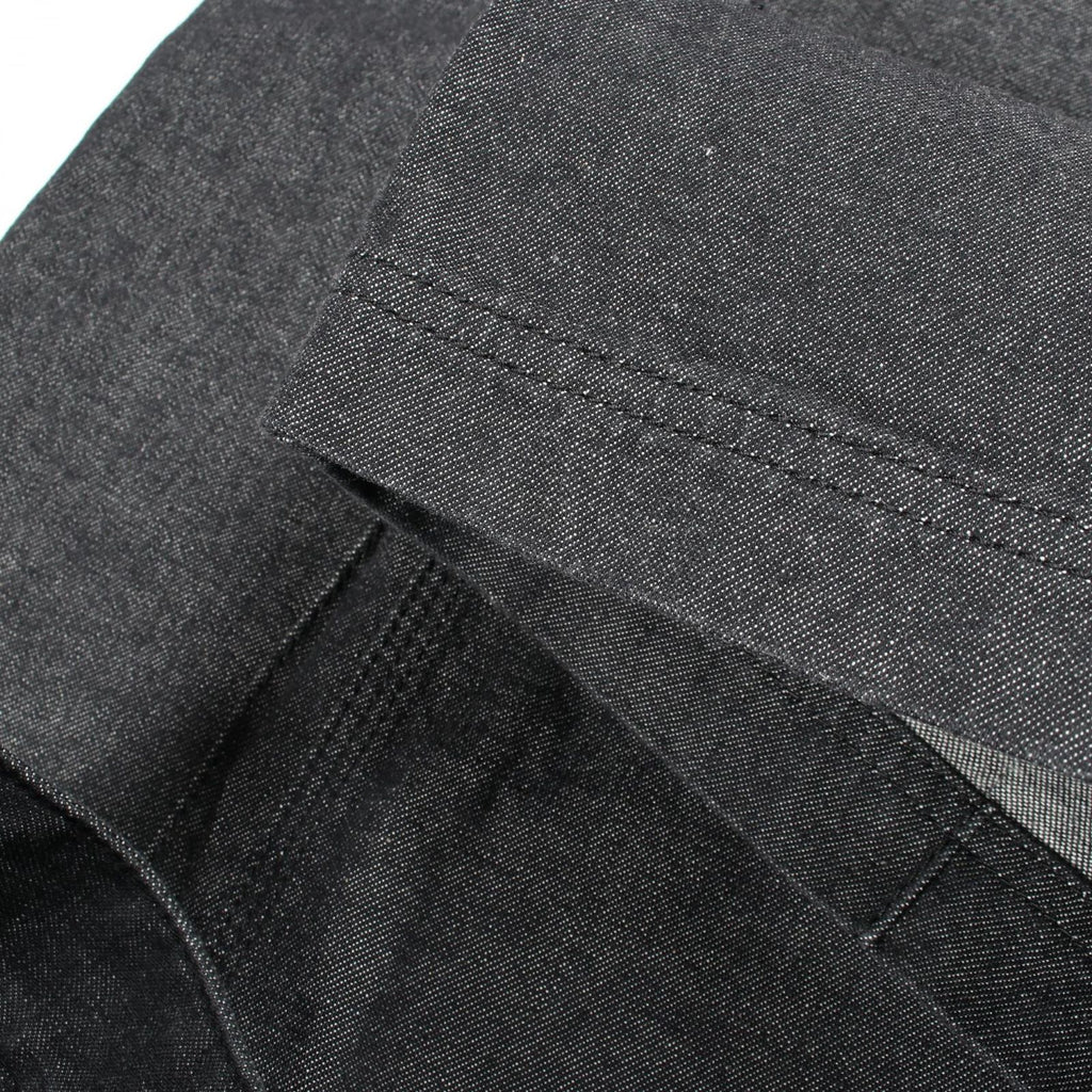 Hermes Denim Pants Clou de Selle Series Button Black Cotton — view 8