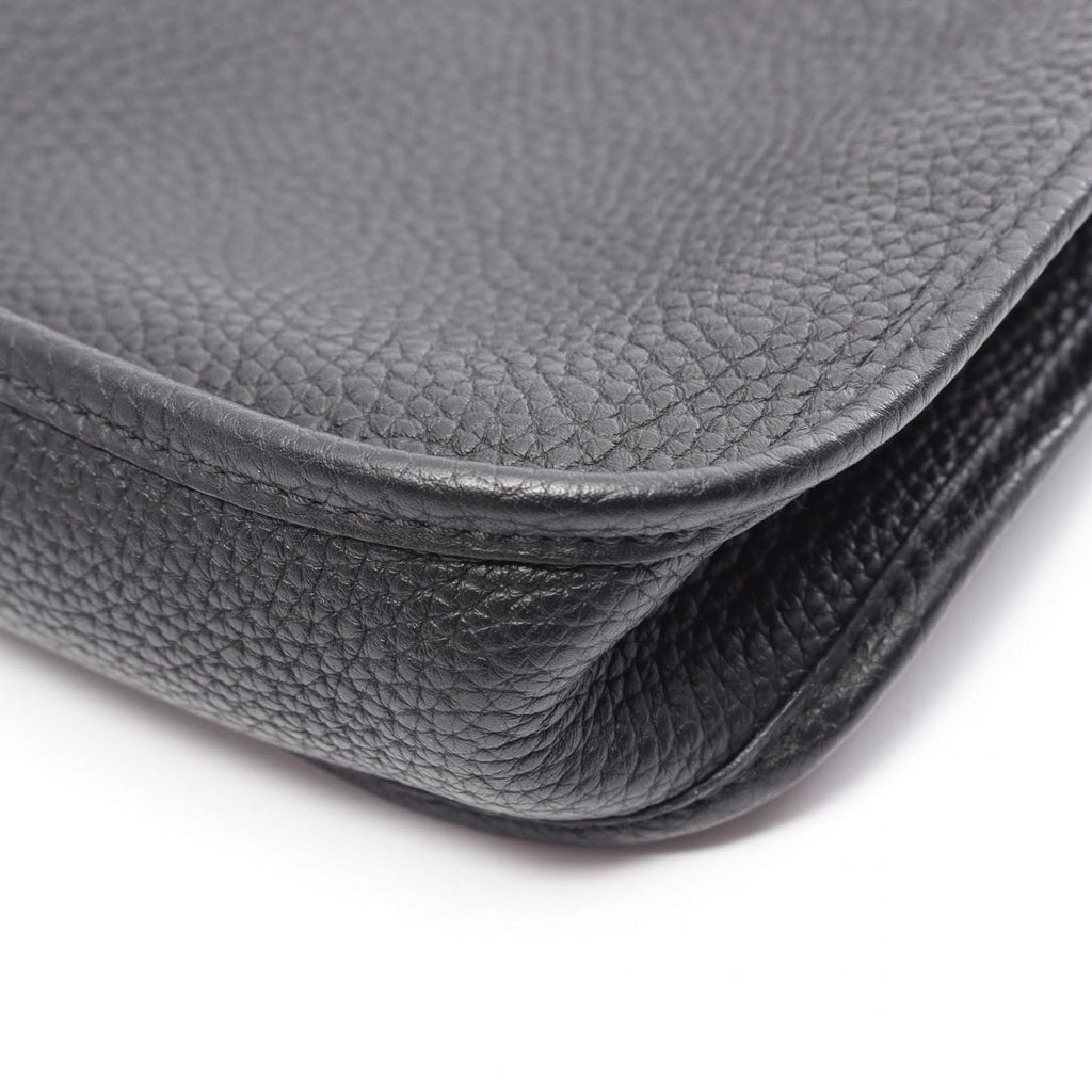 Hermes Shoulder Bag Evelyne Amazon TPM Black Leather — view 6