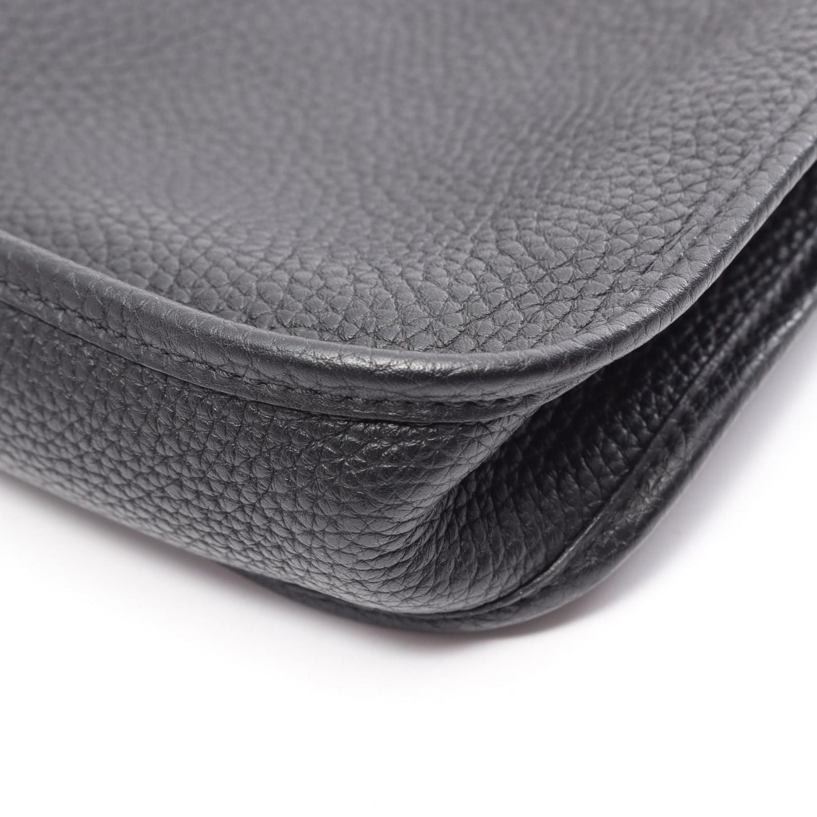 Hermes Shoulder Bag Evelyne Amazon TPM Black Leather — view 6