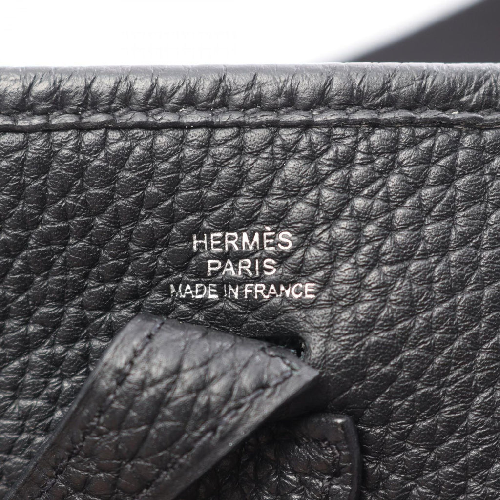 Hermes Shoulder Bag Evelyne Amazon TPM Black Leather — view 4