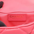 Chanel Shoulder Bag Quilted Pink Lambskin Bubble Quilt Small Flap — view 4