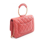 Chanel Shoulder Bag Quilted Loop Handle 2-Way Red Caviar Leather Chain Wallet — view 2