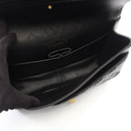 Chanel Shoulder Bag 2.55 Quilted Stitch Double Flap Black Caviar Leather Chain — view 3