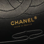 Chanel Shoulder Bag 2.55 Quilted Stitch Double Flap Black Caviar Leather Chain — view 4