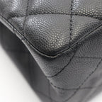 Chanel Shoulder Bag 2.55 Quilted Stitch Double Flap Black Caviar Leather Chain — view 7