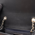 Chanel Shoulder Bag CC Logo Black Lambskin CC Small Flap Chain — view 7