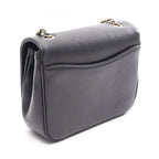 Chanel Shoulder Bag CC Logo Black Lambskin CC Small Flap Chain — view 2