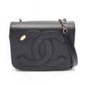 Chanel Shoulder Bag CC Logo Black Lambskin CC Small Flap Chain