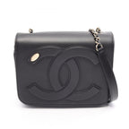 Chanel Shoulder Bag CC Logo Black Lambskin CC Small Flap Chain
