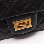 Chanel Shoulder Bag 2.55 Mini Quilted Black Calf Chain — view 9