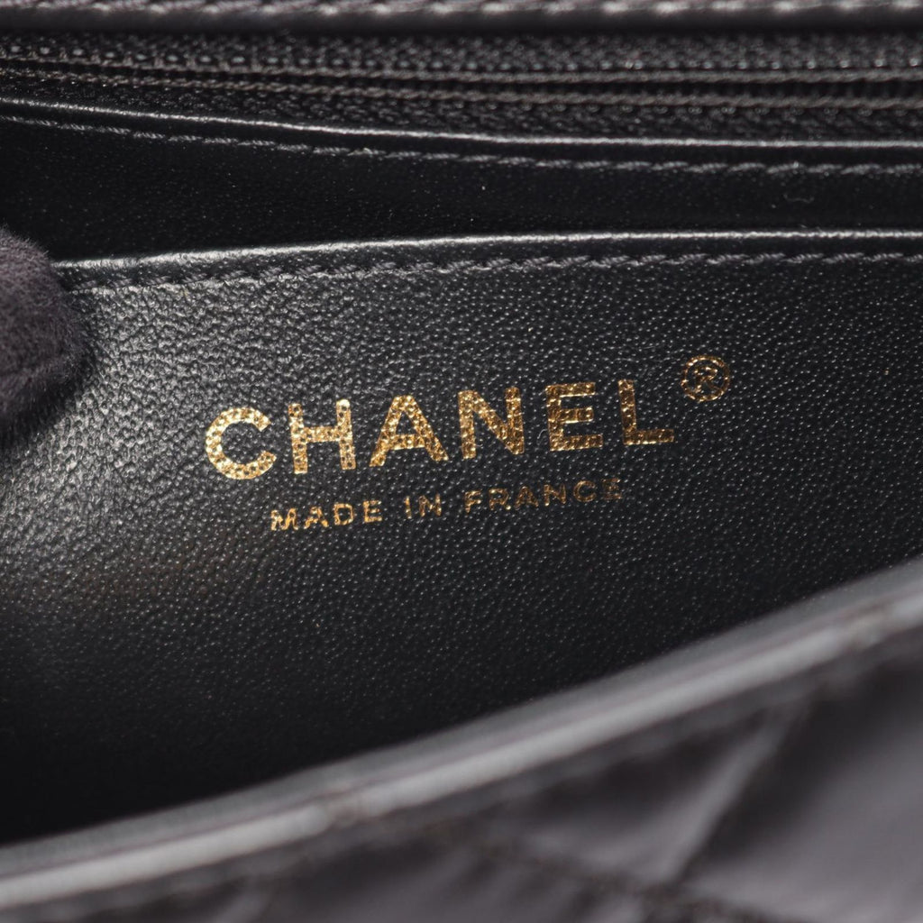 Chanel Shoulder Bag 2.55 Mini Quilted Black Calf Chain — view 4