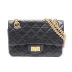 Chanel Shoulder Bag 2.55 Mini Quilted Black Calf Chain