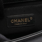 Chanel Shoulder Bag Boy Small Black Caviar Leather Chain — view 4