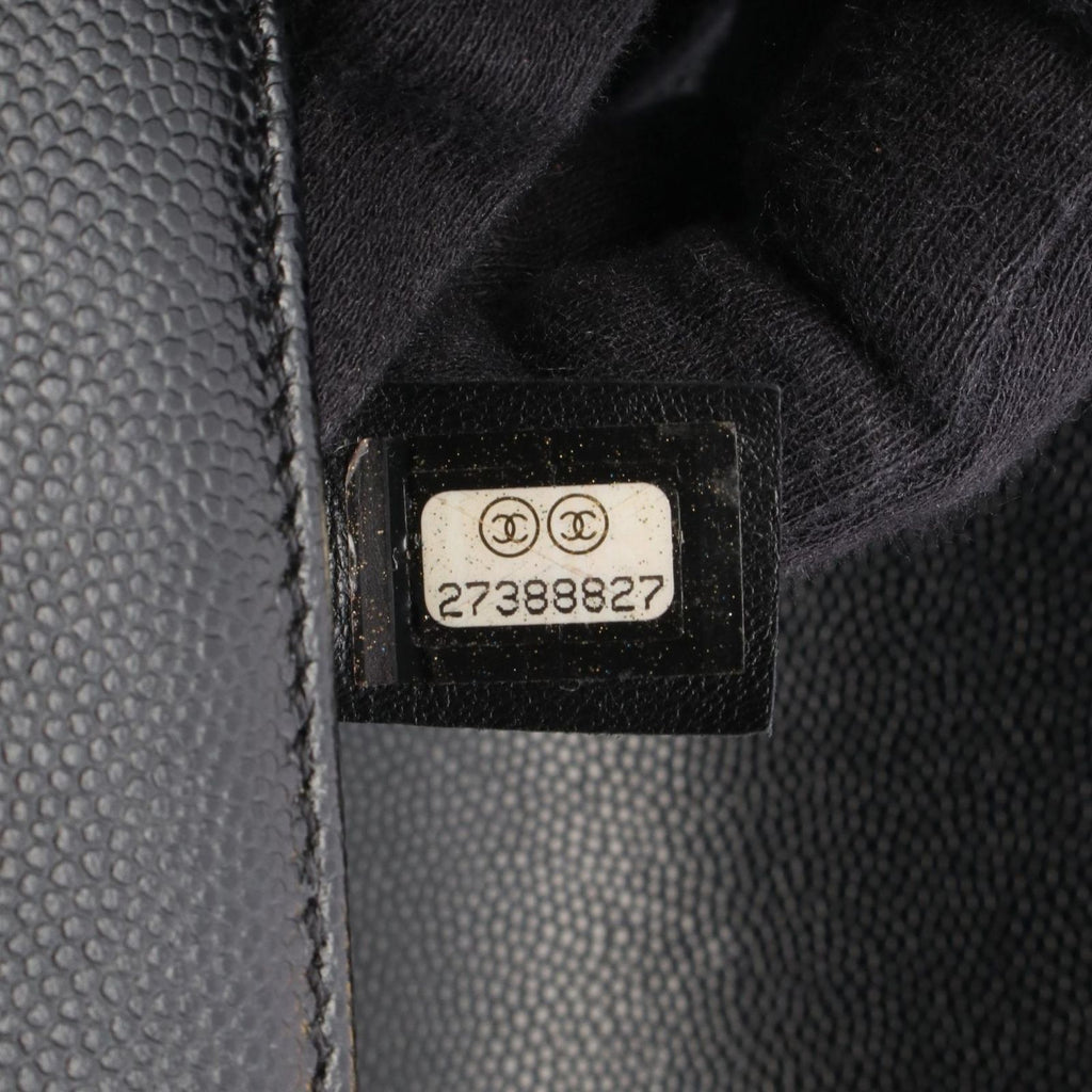 Chanel Shoulder Bag Boy Small Black Caviar Leather Chain — view 5