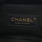 Chanel Shoulder Bag Quilted Vanity 2-Way Black Leather CC Logo Chain — view 4