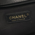 Chanel Shoulder Bag Mademoiselle Stitch Top Handle 2-Way Black Leather Chain — view 4