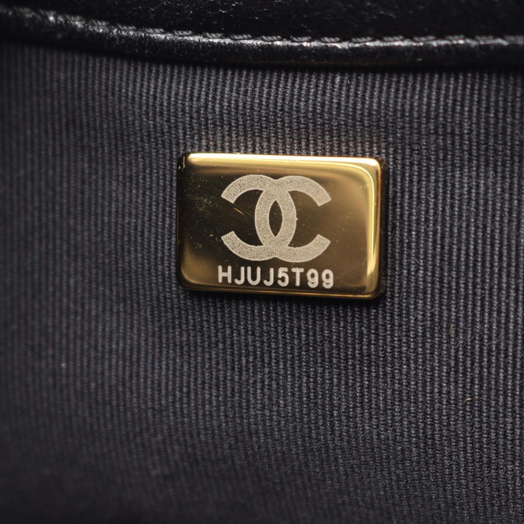Chanel Shoulder Bag Quilted Black Leather Chain — view 5