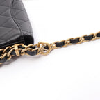 Chanel Shoulder Bag Quilted Black Leather Chain — view 8