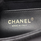 Chanel Shoulder Bag Quilted Black Leather Chain — view 4