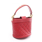 Chanel Shoulder Bag Boy 2-Way Red Lambskin Boy Small — view 2
