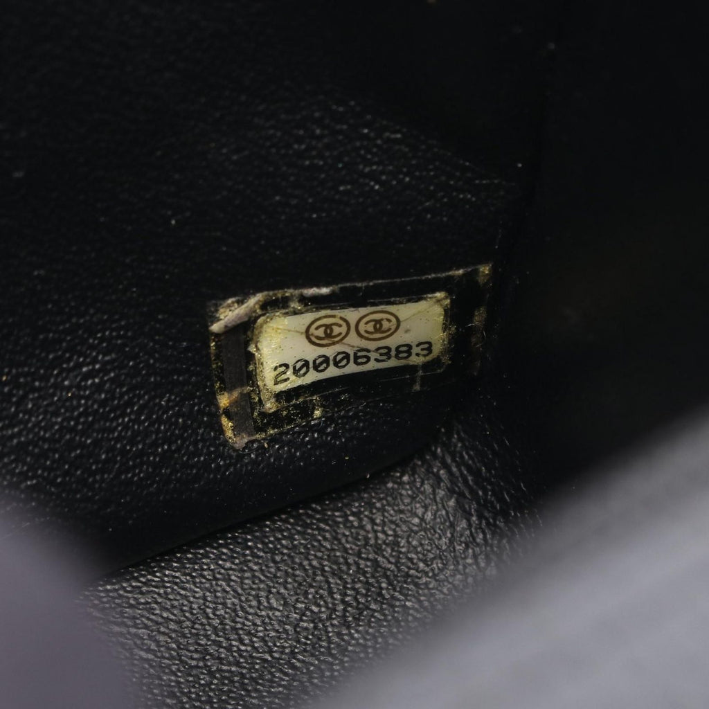 Chanel Shoulder Bag Mini Quilted Black Caviar Leather Chain — view 5