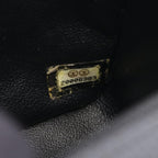 Chanel Shoulder Bag Mini Quilted Black Caviar Leather Chain — view 5