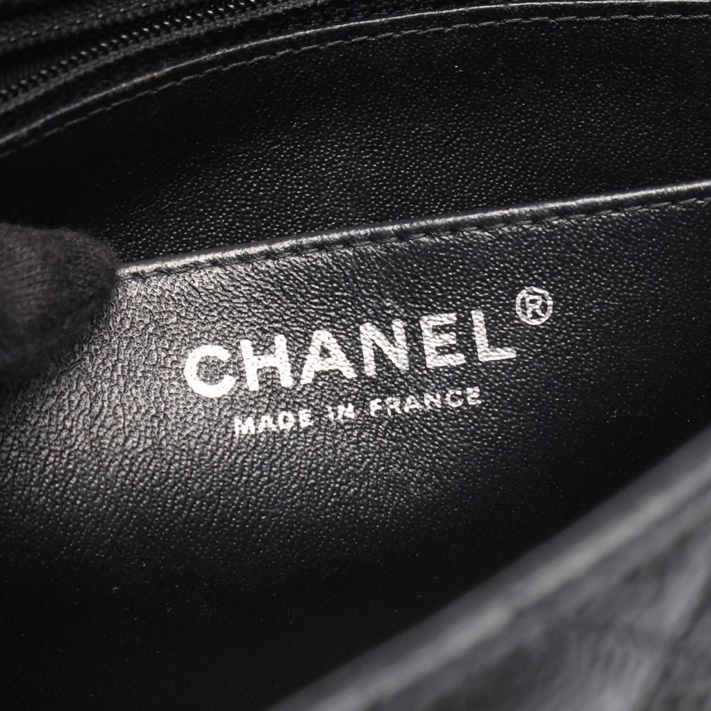 Chanel Shoulder Bag Mini Quilted Black Caviar Leather Chain — view 4
