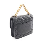 Chanel Shoulder Bag Quilted 2-Way Black Leather Caviar Small Chain — view 2