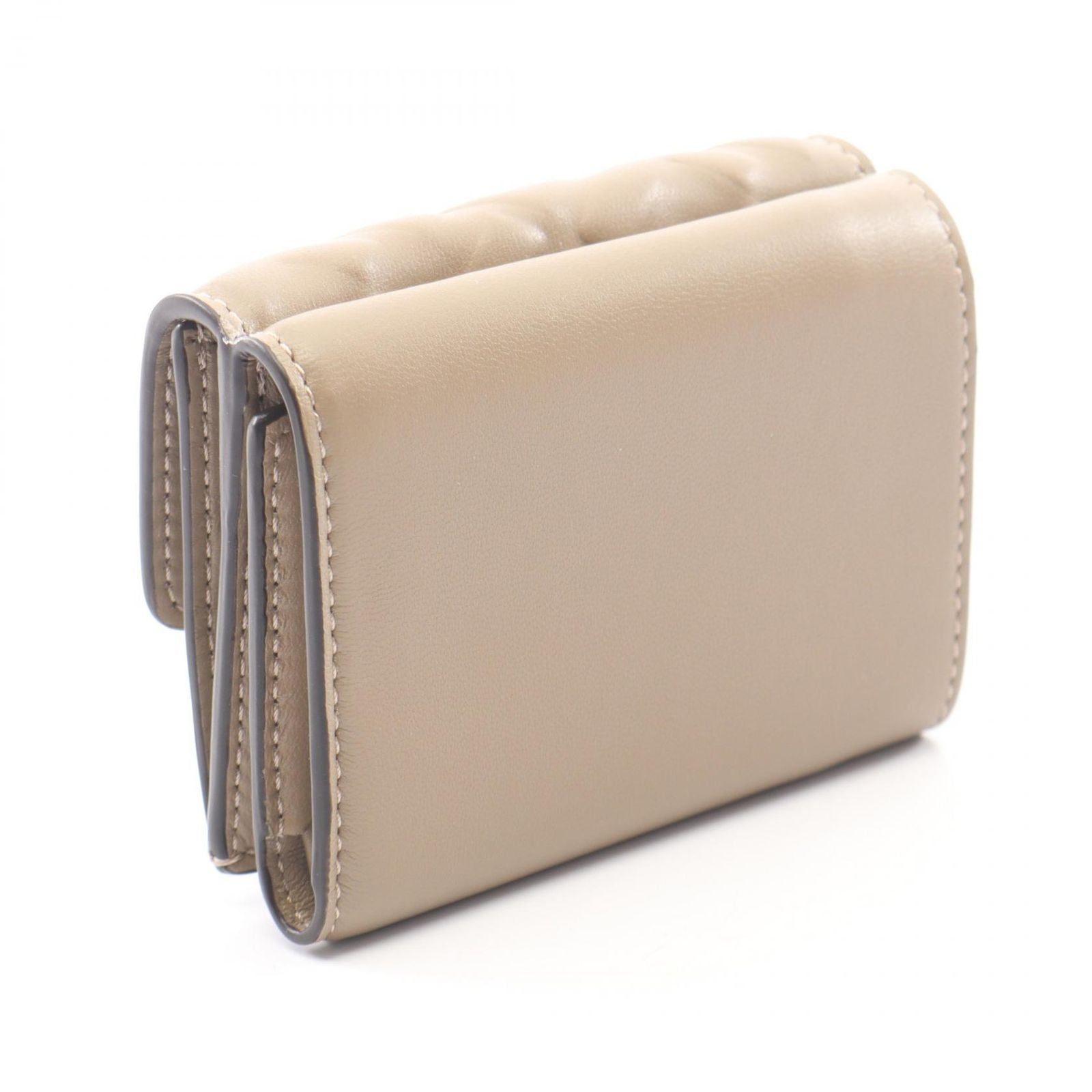 Fendi Trifold Wallet Baguette FF Logo Leather — view 2