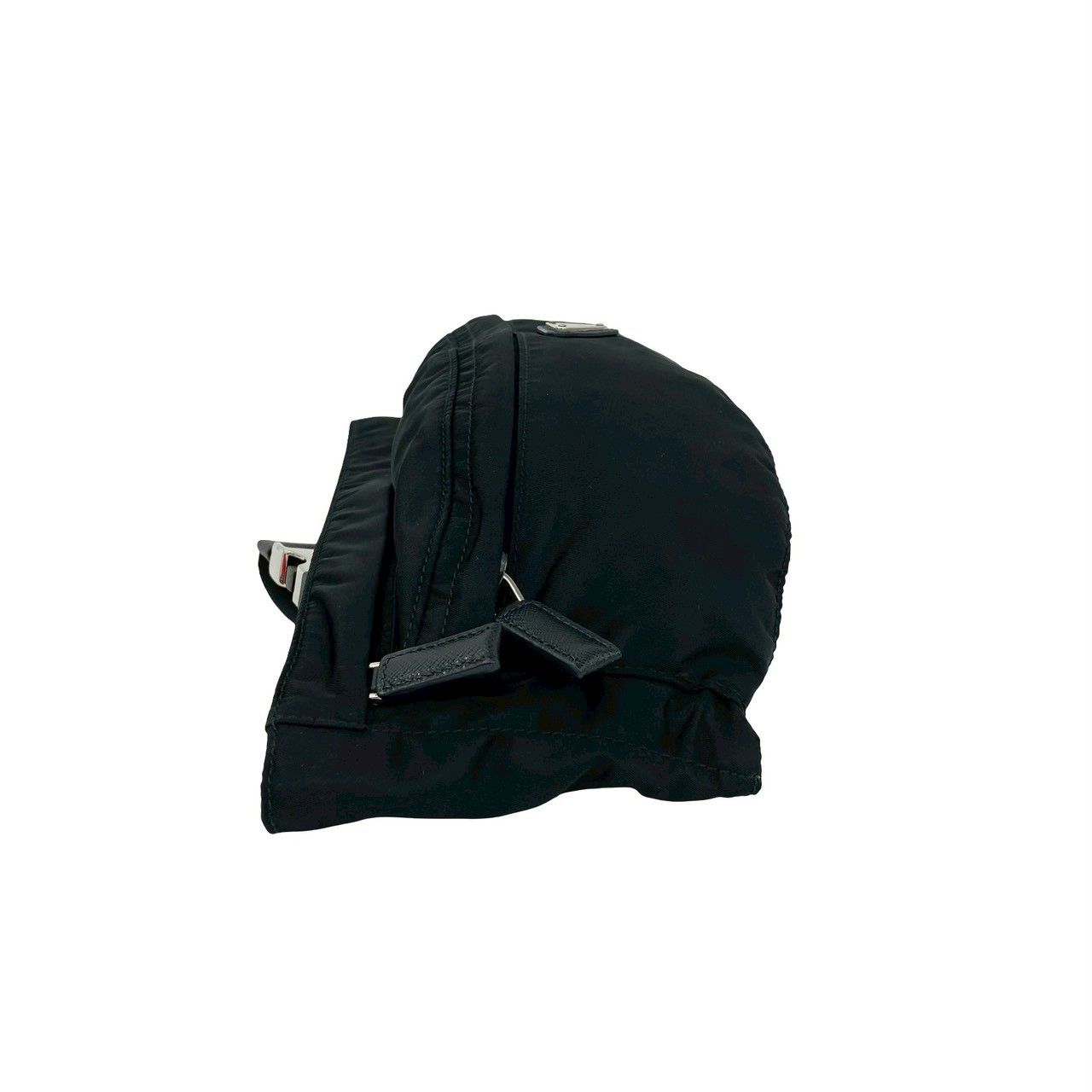Prada Tessuto Nylon Saffiano Leather Belt Bag Waist Pouch Black — view 5
