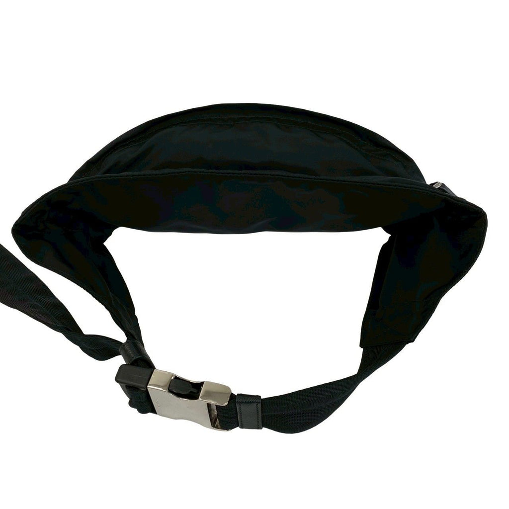 Prada Tessuto Nylon Saffiano Leather Belt Bag Waist Pouch Black — view 4