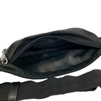 Prada Tessuto Nylon Saffiano Leather Belt Bag Waist Pouch Black — view 9