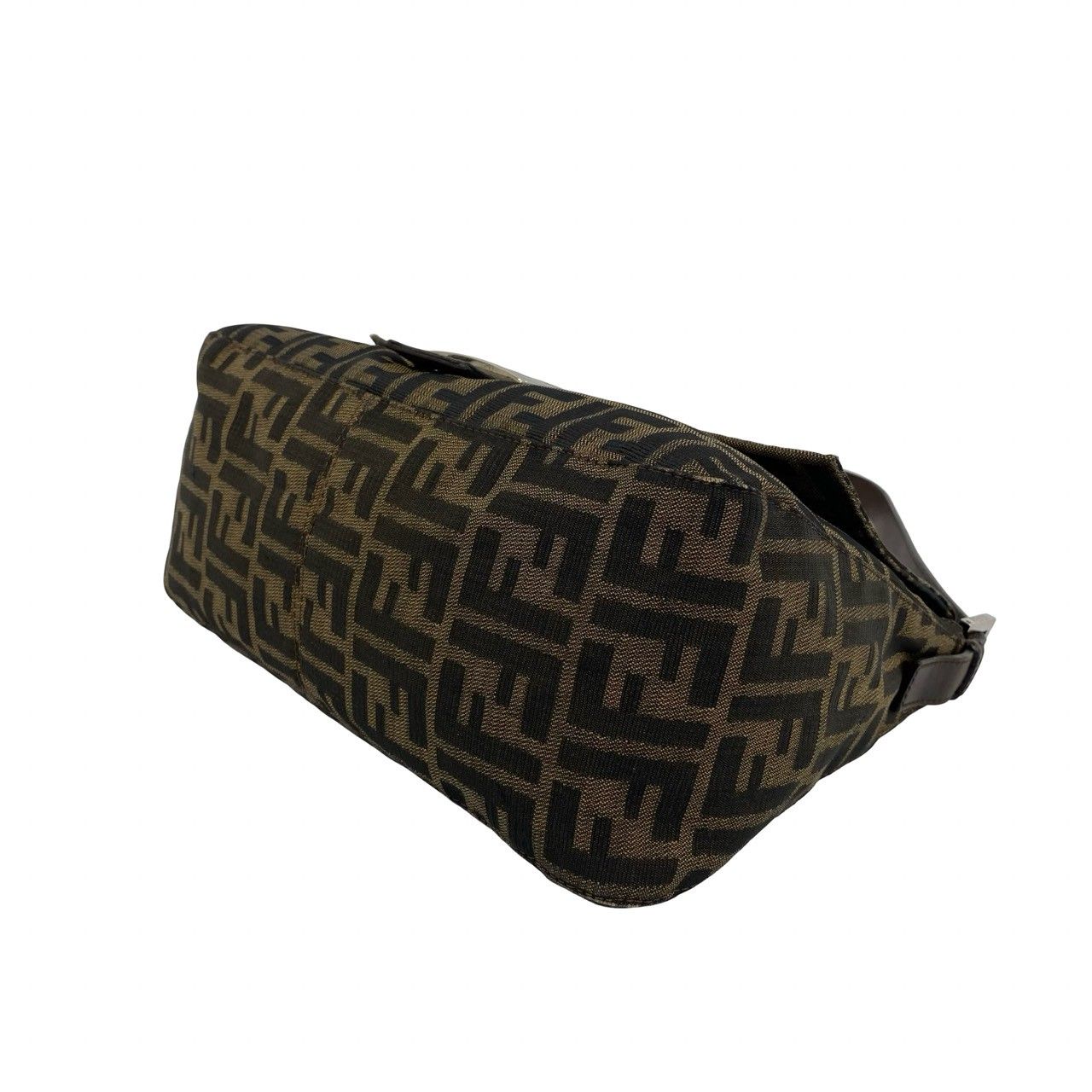 Fendi Mamma Bucket Zucca FF Pattern Canvas Leather Shoulder Bag Tote Brown — view 8