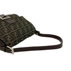 Fendi Mamma Bucket Zucca FF Pattern Canvas Leather Shoulder Bag Tote Brown — view 4
