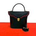 Saint Laurent Cutout Leather 2-Way Shoulder Bag Black