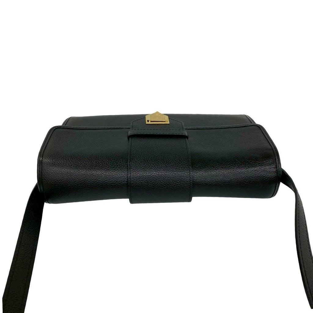 Saint Laurent YSL Logo Leather Shoulder Bag Pochette Black — view 4