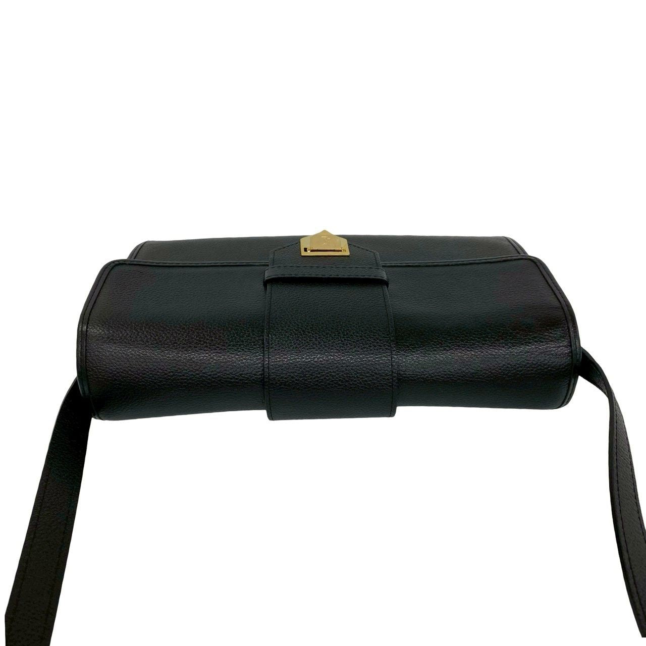 Saint Laurent YSL Logo Leather Shoulder Bag Pochette Black — view 4