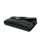Saint Laurent YSL Logo Leather Shoulder Bag Pochette Black — view 8