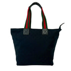 Gucci Sherry Line GG Canvas Leather Tote Business Black — view 3