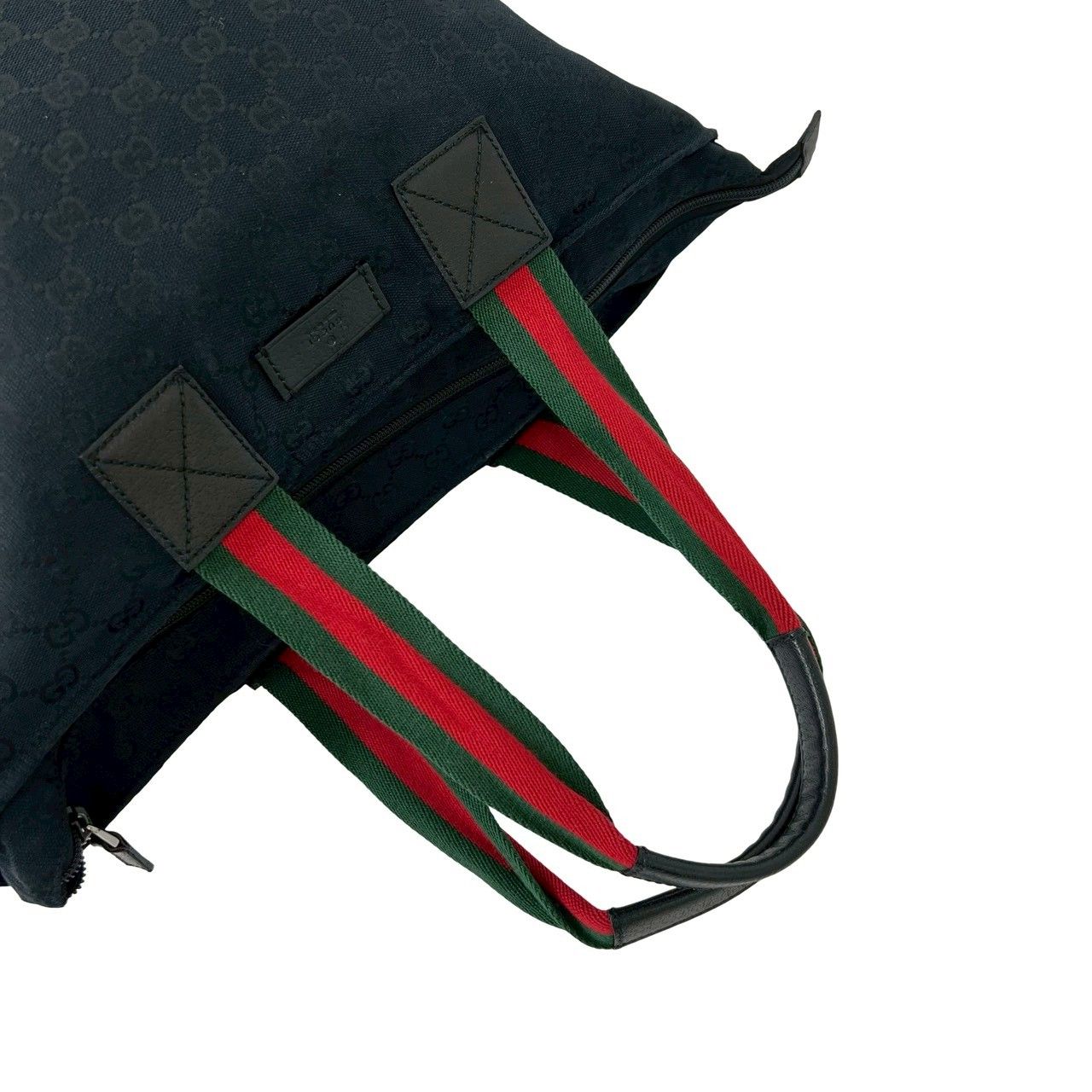 Gucci Sherry Line GG Canvas Leather Tote Business Black — view 4
