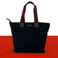 Gucci Sherry Line GG Canvas Leather Tote Business Black