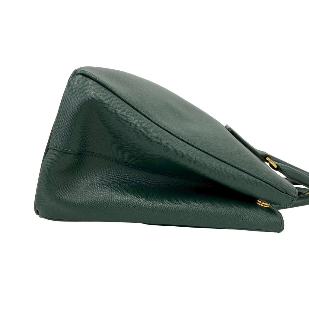 Prada Leather 2-Way Shoulder Bag Tote Green — view 6