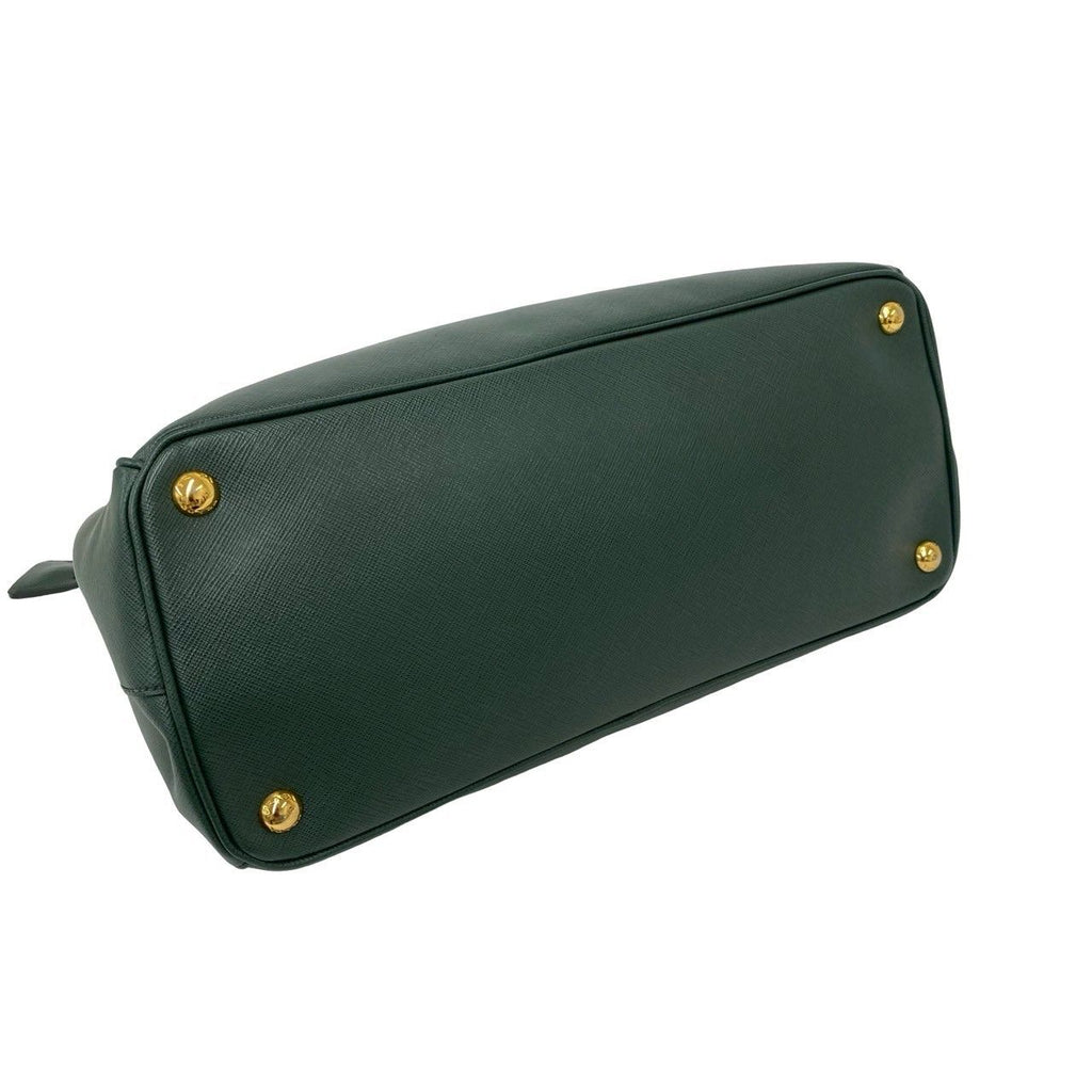 Prada Leather 2-Way Shoulder Bag Tote Green — view 7