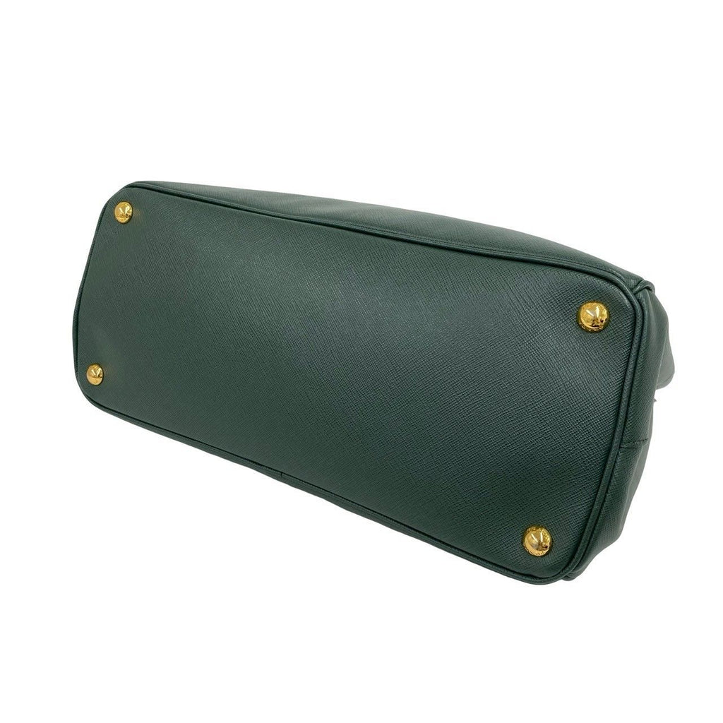 Prada Leather 2-Way Shoulder Bag Tote Green — view 8