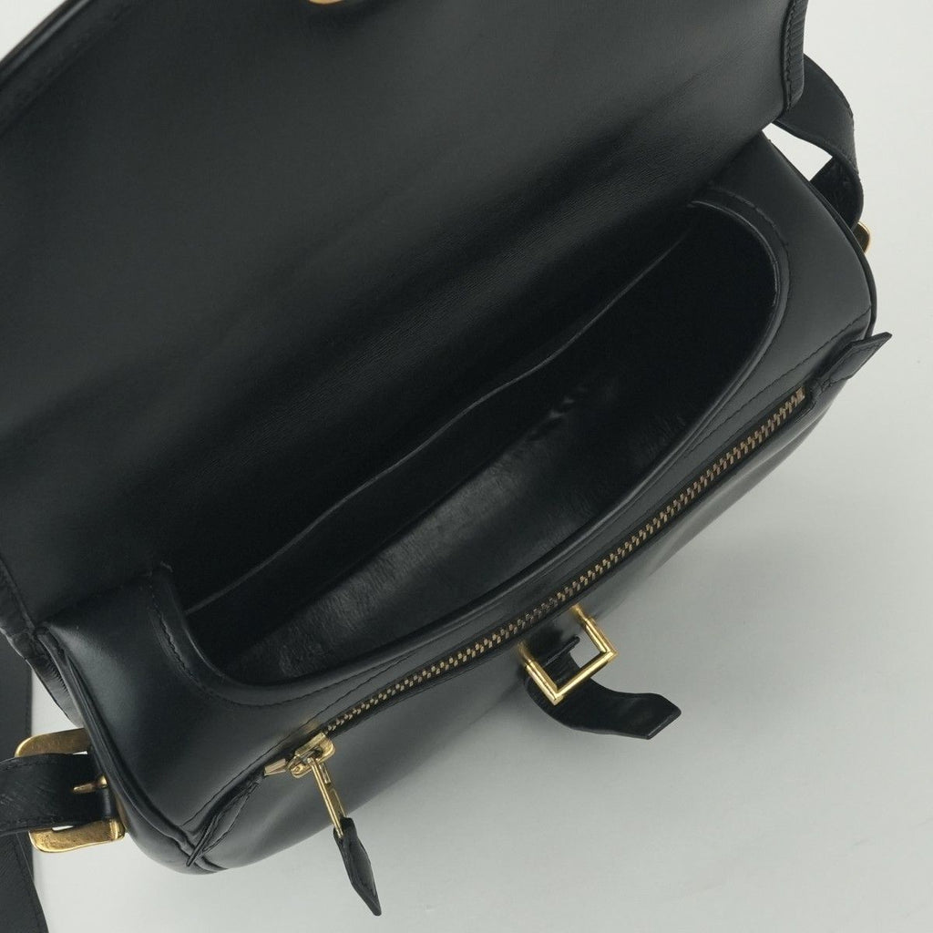 Hermes Balle de Golf Shoulder Bag Box Calf Noir Black Gold — view 8