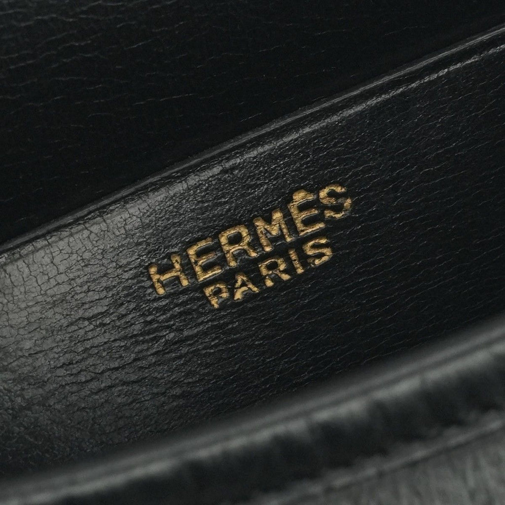 Hermes Balle de Golf Shoulder Bag Box Calf Noir Black Gold — view 7