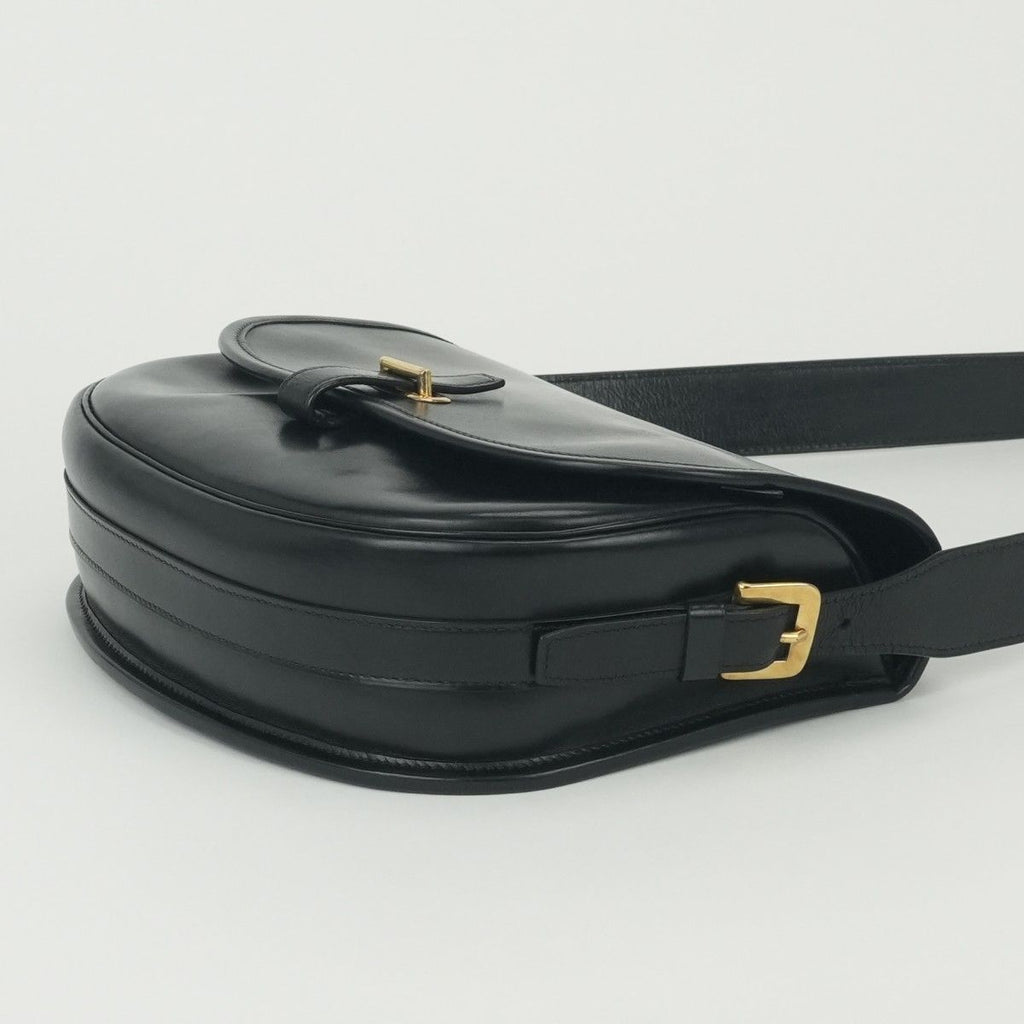 Hermes Balle de Golf Shoulder Bag Box Calf Noir Black Gold — view 5